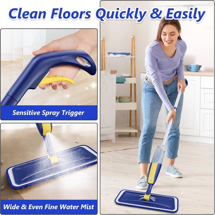 Швабра з функцією розпилення Швабра-розпилювач Швабра для підлоги - MANGOTIME Швабра-розпилювач Швабра для підлоги Волога швабра з