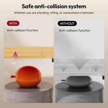 Письмовий стіл з регульованою висотою 18080 см Електричний стіл для роботи стоячи з подвійним двигуном, надзвичайно стабільною рамою та функцією пам&39яті (білийклен) 180 x 80 см клен