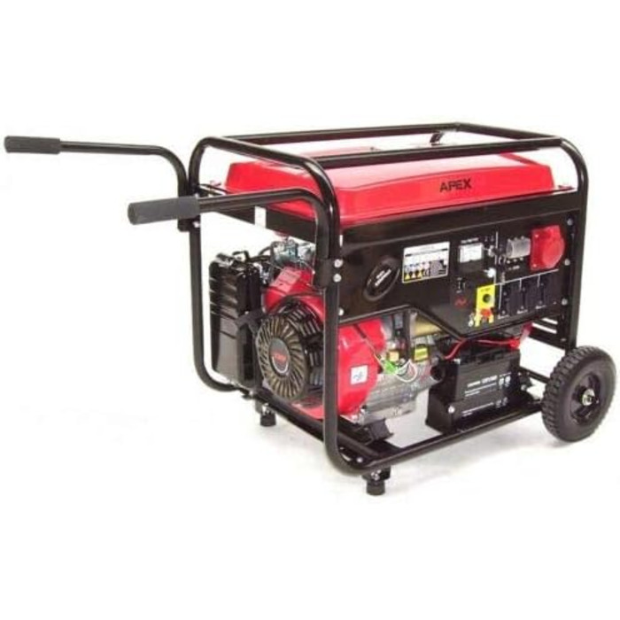 Бензиновий генератор 6500 E-Start 06258 Генератор Аварійний генератор 230V 400V, 12V Електричний стартер, 13 к.с., 389 см