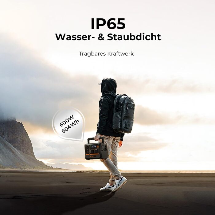 Портативна електростанція BLUETTI AC60P, потужність 600 Втгод, вихідна потужність змінного струму 1000 Вт (пікова 1200 Вт), компактне рішення для живлення в дорозі