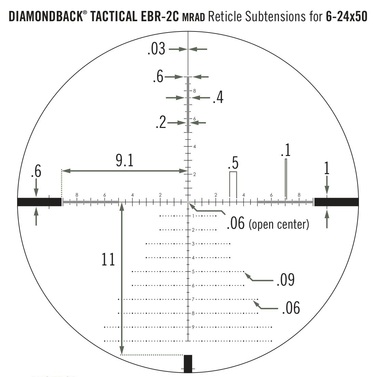 Приціл оптичний Vortex Diamondback Tactical FFP 6-24x50 EBR-2C MRAD (DBK-10029)