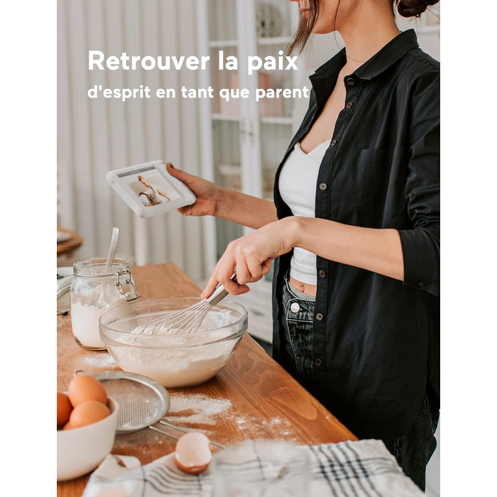 Монітор для дітей з 2 камерами 5 дюймів 1080P розділений екран Відео Монітор для дітей із вбудованим ширококутним обєктивом, з кам