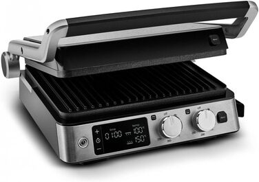 Сендвічниця 3 в 1 Karaca Compact Steel Sear & Grill Inox 2008 електрогриль, тостер та контактний гриль із швидким нагріванням, регулюванням температури та висоти, нержавіюча сталь