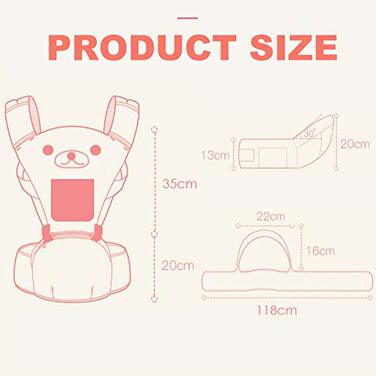 Ергономічне сидіння на стегнах Rufun Carrier для новонароджених спереду та ззаду