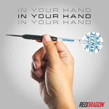 Набір дротиків RED DRAGON Peter Wright Snakebit проти Gerwyn Price Iceman DWC зі сталевим наконечником, виготовлений з латуні, з льотками та древками