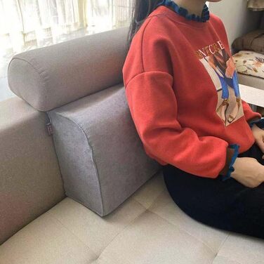 Подушка для спинки дивана YUR з товстої піни зі знімним чохлом, подушка для узголів&39я, подушка для підтримки попереку, велика спинка, подушка для читання, полегшує біль, темно-зелена