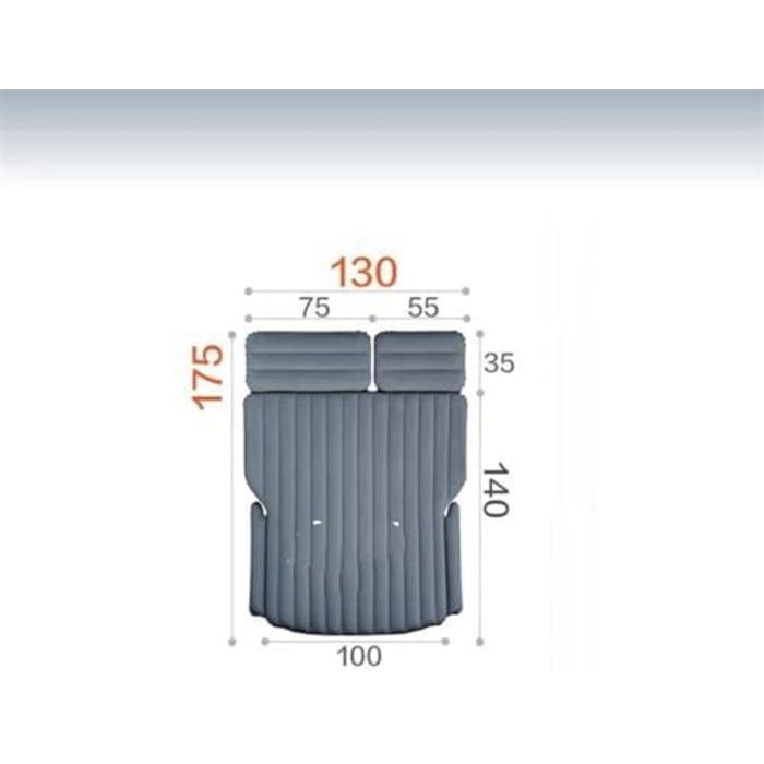 Надувний матрац для автомобіля, портативне кемпінгове ліжко для подорожей, товстий флокований ПВХ-матеріал, багажник позашляховика, надувний диван
