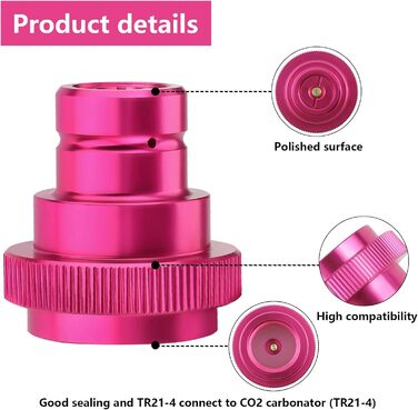 Швидкий адаптер FANCYWUXI CO2, адаптер швидкого підключення для швидкого підключення, сумісний з Duo/Terra/Art, адаптер Sodastream, для трапецієподібної різьби 60 л