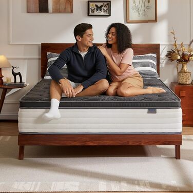 Матрац Coolvie 90x200 см, висота 25 см, ортопедичний та ергономічний пружинний матрац, 7-зонний комфортний пінопласт, рівень жорсткості 3, пружинний сердечник кишенькової форми з ізоляцією руху, сертифікований Oeko-Tex, 90x200x25 см