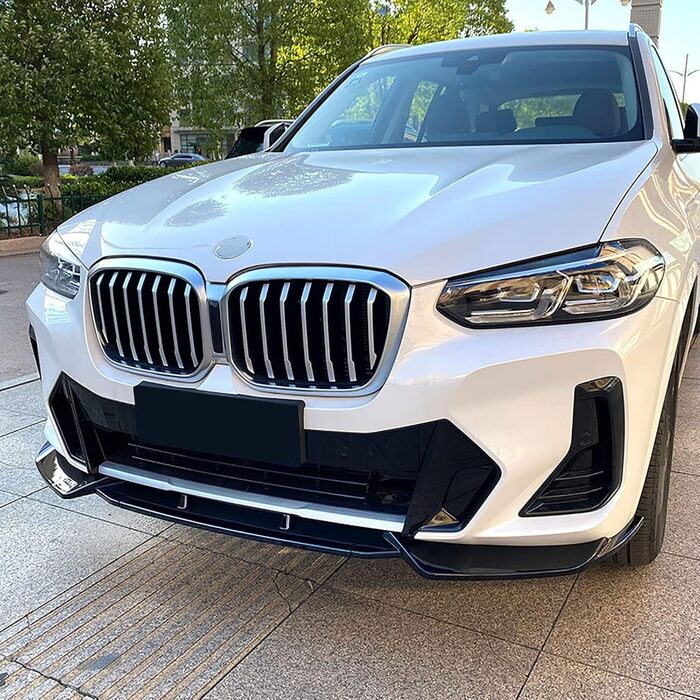 Автомобільна передня лопата Губокол Спойлер для BMW X3 G01 X4 G02 M Pack Кінець 2022, Підборіддя Бампер Дифузор Корпус Декоративний захист Аксесуари для стилізації, Глянцевий чорний Звичайний Глянцевий Чорний