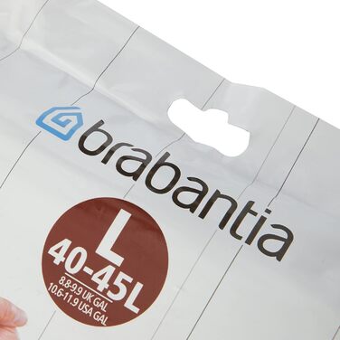 Сміттєві пакети Brabantia (40-45 літрів (л) Надзвичайно міцні сміттєві пакети зі шнурком (120 шт. ))