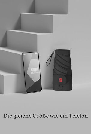 Міні-парасолька Moorrlii Travel для портмоне з чохлом, маленька, компактна, захист від ультрафіолету, сонячного світла, маленька с