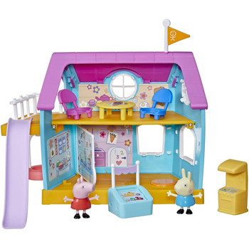 Іграшка для дошкільнят Peppa Pig Hasbro Kids Clubhouse зі звуковими ефектами, що включає 2 фігурки та 7 аксесуарів, вік 3.