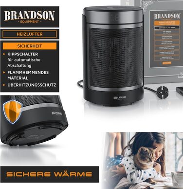 Тепловентилятор з дистанційним керуванням - Режим ECO для енергозберігаючої роботи - Коливання 50 - 2 рівні нагріву - Захист від перегріву та перекидання