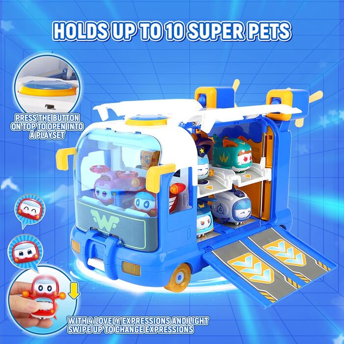 В-1 Super Pets Mini Base з супер вихованцем Jett & Dizzy, іграшки для 3 4 5 6 7 8 9 10-річних хлопчиків і дівчаток Jett & Dizzy Base, 2-