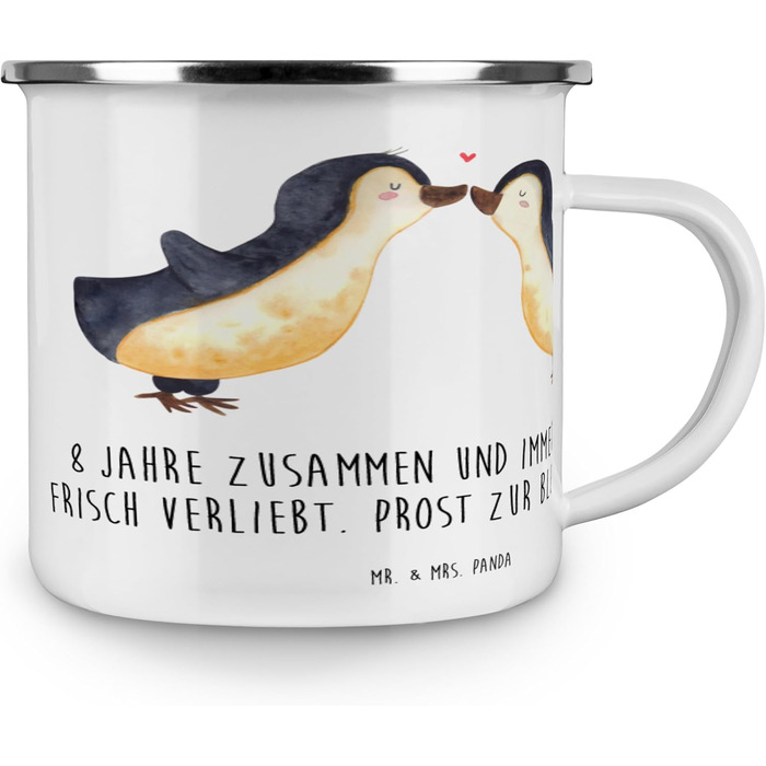 Олов&39яна чашка для чаю &quotМістер і місіс Панда&quot на 8-ту річницю весілля - подарунок, чайна кружка, кохання, сталість, кавник, персоналізовані подарунки, горщик, весілля, шлюб, єднання, кемпінгова кружка