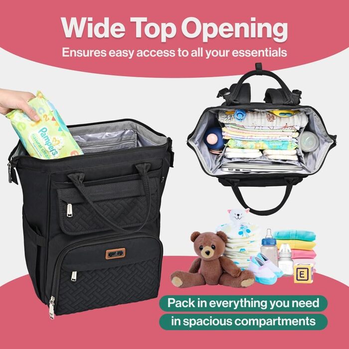 Рюкзак багатофункціональний великий пеленальний рюкзак дитяча сумка з пеленальним килимком і ременями для коляски і манекеном сумк