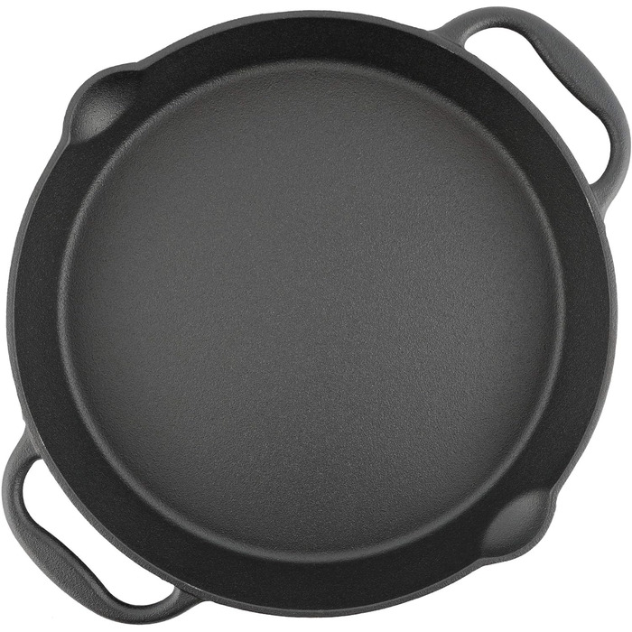 Чавунна сковорода-гриль BBQ-Toro Ø 35 см чавунна сковорода з двома ручками і двома носиками чавунна сервірувальна сковорода сковор