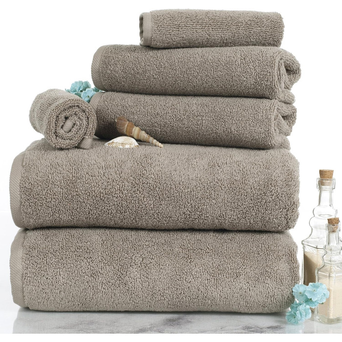 Набір рушників Lavish Home, 100 бавовна, без скручування, м'який та поглинаючий, 6 предметів 2 банних рушники, 2 рушники для рук т