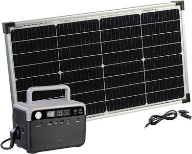 230 Wh, 230 V, 300 W & Solarpanel 60 W (Solar-Powerbank 230 Volt, Solar Power-Stations Camping), 230 Wh, 230 V, 300 W & Solarpanel 60 W (Solar-Powerbank 230 Volt, Solar Power-Stations Camping)