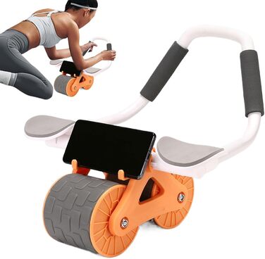 Ролик для черевного пресу знімне обладнання для тренування м&39язів живота, портативний ролик для тренування м&39язів живота з протиковзкими ручками, тренажер для зміцнення м&39язів кора для чоловіків та жінок, фітнес-вправи, тонізування м&39язів живота, 