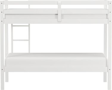 Двоярусне ліжко Hillsdale Caspian для дітей та підлітків, двоспальне, шоколадно-коричневе Casual Twin біле