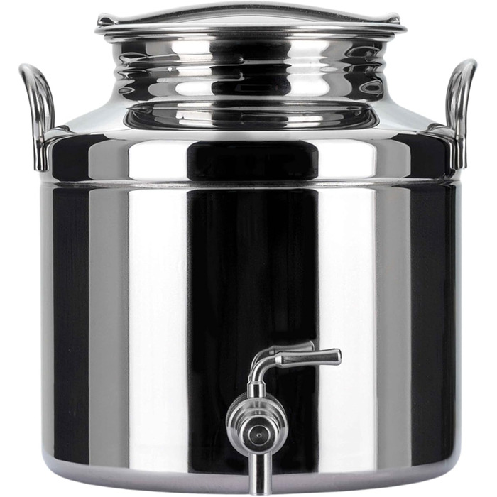 Зварний вал Megashopitalia з краном та масляною основою з нержавіючої сталі 18/10 (5 літрів) 5 л сталі