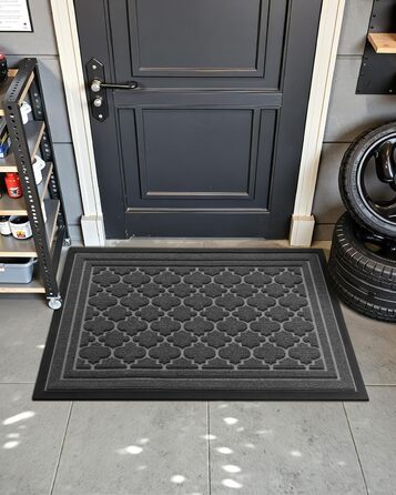 Килимок для вулиці Color G, міцний 60 x 90 см, нековзний, миється, водонепроникний, брудозахисний килимок для вхідних дверей, входу, балкону (сірий) сірий 60 x 90 см (прямокутний)
