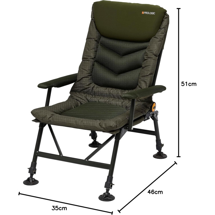 Крісло-реклайнер Prologic Inspire Relax з підлокітниками - крісло для риболовлі, крісло для рибалки, крісло для кемпінгу