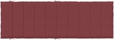 Подушка для шезлонга CIADAZ Melange Wine Red 186x58x3 см Тканина, Подушка для шезлонга, Подушка для шезлонга, Подушка для шезлонга, Подушка для лавки, Подушка для стільця для високих стільців, Подушки для шезлонгів - 4002485