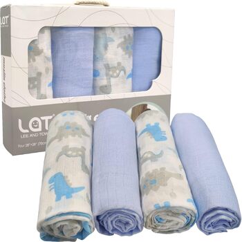 Дитячі муслінові пелюшки муслінові пелюшки муслінові пелюшки для відрижки набір з 4 муслінові пелюшки 70x70см бавовна дівчинка хло