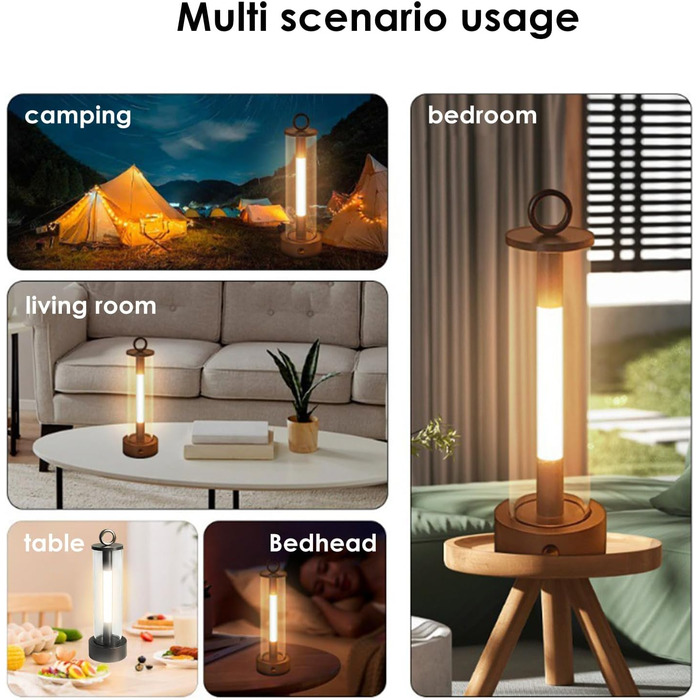 Кемпінговий, 3 режими, підвісний яскравий світлодіодний ліхтар, 2000 мАг, заряджається від USB, світлодіодний кемпінговий ліхтар, до 18 годин, для дому, спальні, активного відпочинку, походів, скелелазіння, подорожей, нічного намету, сірий