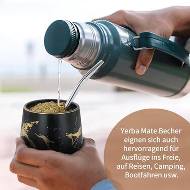 Кружка TELANKS Modern Mate 200 мл, керамічна кружка Yerba Mate, мармурова чашка для чаю Yerba Mate, чайний набір Yerba Mate Mate B