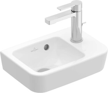 Умивальник Villeroy & Boch O.Novo з 1 отвором для крана правий 36x25x9.5см білий