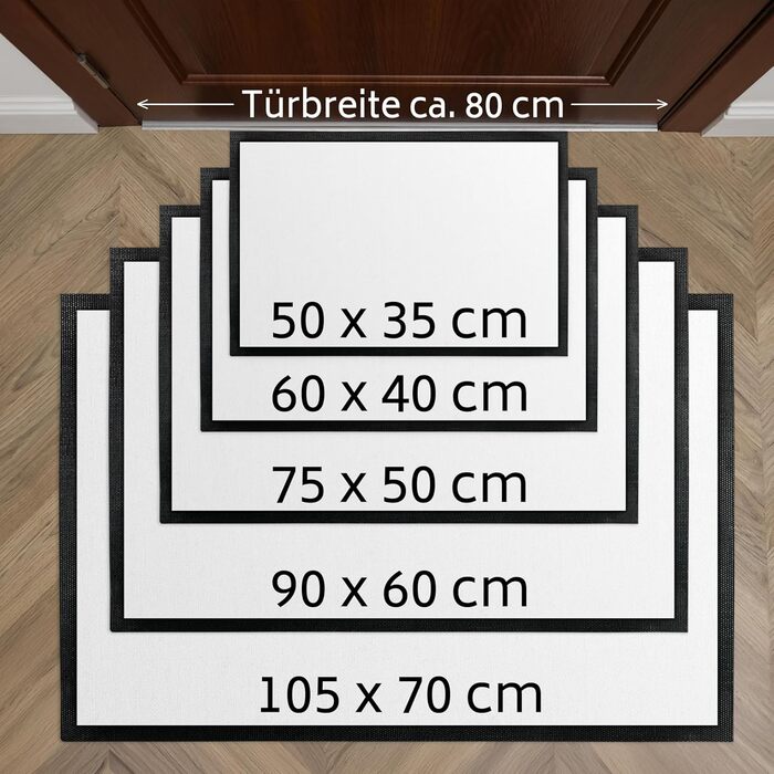 Килимок для дверей з принтом True Statements &quotЛаскаво просимо&quot з вашим власним текстом та до 5 кросівок - для використання в приміщенні та на вулиці - подарунок на новосілля, Різдво, день народження (105 x 70 см) Кросівки 70 x 105 см (прямокутні)