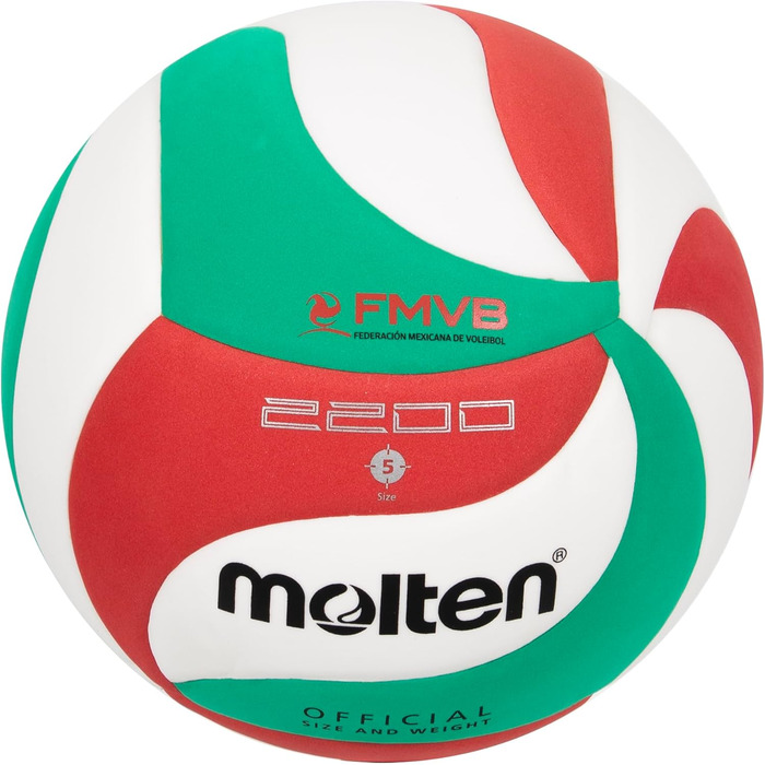 Тренувальний м'яч Molten V5M2200 білий/зелений/червоний 5