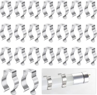 Тримач для люмінесцентної трубки Dasyusuo T8 30 шт. Кронштейн для люмінесцентної трубки Тримач для світлової трубки Затискачі для люмінесцентної трубки U Тримач для затискачів