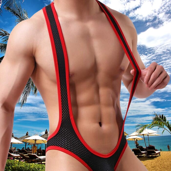 Чоловічий еротичний боді-міні Casey Kevin, сітка, еластичний, універсальний розмір