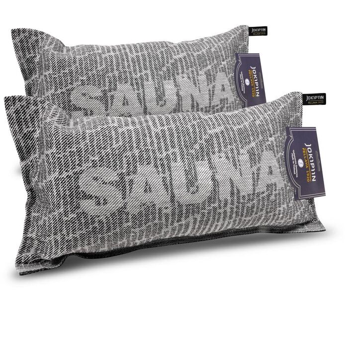 Подушки для сауни POOL Total Jokipiin преміум-класу 2 шт. Sauna 40x22 см - 100 зроблено у Фінляндії - льон та бавовна - сертифіковані Oeko-Tex - оздоровча подушка для підголівника та шиї для сауни, спа та релаксації (сауна на 2 особи)