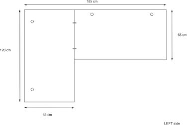 Кутовий стіл SyberDesk Gaming Pro LED 185 x 120 см зі світлодіодним підсвічуванням, великий комп&39ютерний стіл (лівий)
