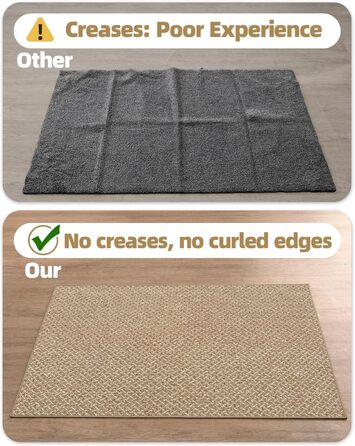 КОЛІР І ГЕОМЕТРІЯ Тонкий килимок для прихожих, 81 x 122 см, Килимок для прихожих, що вловлює бруд, Вхідний килимок, Нековзний килимок для прихожих, Не утворює складок, Вхідний килимок, Хакі, 81 x 122 см
