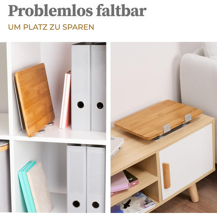 Підставка для ноутбука з дерева HENNEZ, регульована по висоті - для ноутбуків та MacBook - тримач для ноутбука, підставка для столу - ергономічна підставка для ноутбука