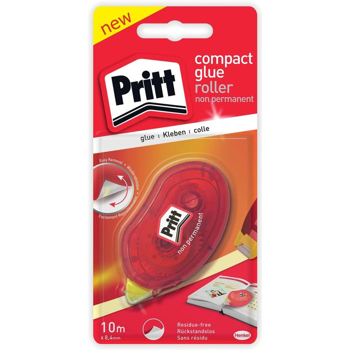 Клейовий валик Pritt Compact не постійно на блістері 10 шт.