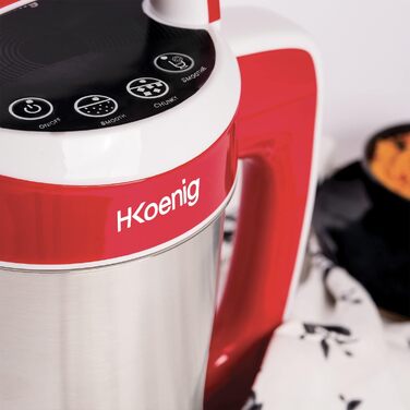 Суповар H.Koenig MXC18, 1.1 л, ізотермічна чаша, 4 програми, до 100C, 850 Вт, червоний