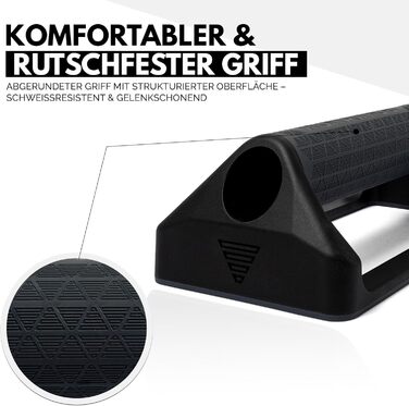 Ручки для віджимань GORNATION, перекладина для віджимань із силіконовою ручкою та нековзною гумовою основою, легка та портативна, обладнання для калістеніки для дому, ручки для стійки на руках, тренування вдома та на свіжому повітрі, темно-сіра