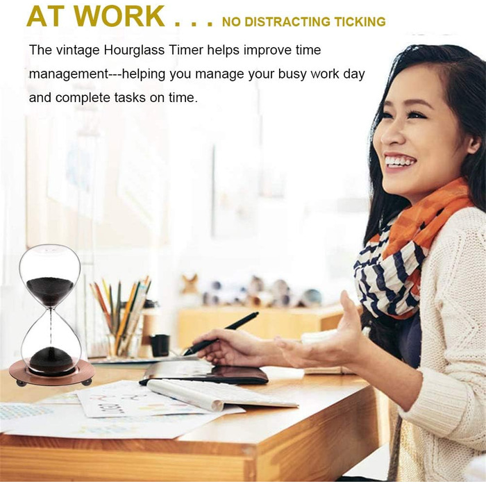 Пісочний годинник SuLiao для Uten, Поворотний на 720, Старовинний білий пісочний годинник, Вінтажний пісочний годинник 1 Hora Reloj de Arena, Великий метал, Пісочний годинник, Офіс, Письмовий стіл, Дім, Весільне оформлення (Магнітний пісок, 2 хв)
