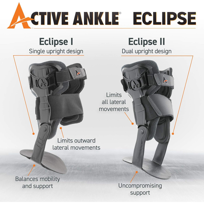 Бандаж для підтримки Tandem Sport Ankle Active Eclipse II, захист від розтягувань, для чоловіків і жінок, жорсткі ремені стабілізатора