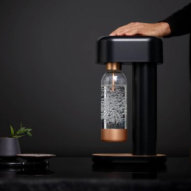 Високоякісна пляшка для води преміум-класу об'ємом 1 літр (багаторазова та без BPA) для виробника газованої води, кришка та основа виготовлені з нержавіючої сталі - Copper 1L Copper