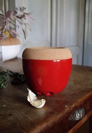 Горщик для часнику Emile Henry EH348763, керамічний, 14,6 x 14,6 x 13,4 см, керамічний, Grand Cru, 14,6 x 14,6 x 13,4 см