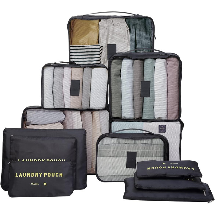 Організатор для валізи, пакувальні кубики для валізи Дорожні аксесуари Організатор для валізи Сумки для одягу Пакувальні кубики Ко